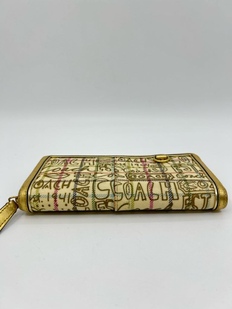 COACH Yellow and Gold Women's Wallet