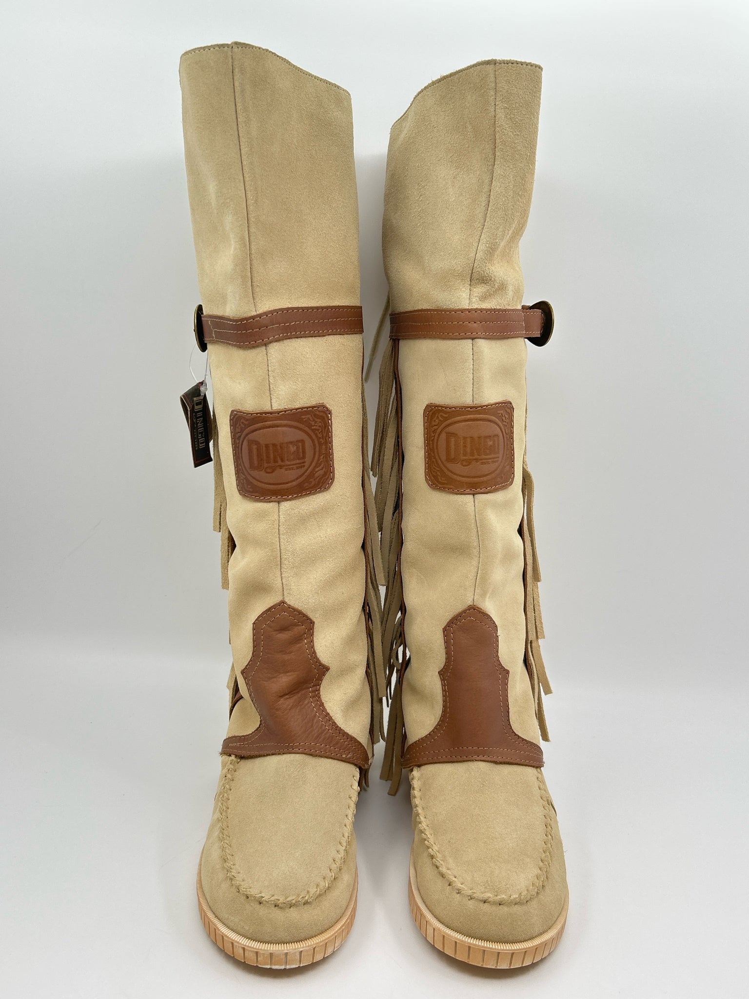 DINGO Size 7.5M BEIGE AND BROWN Women Boots