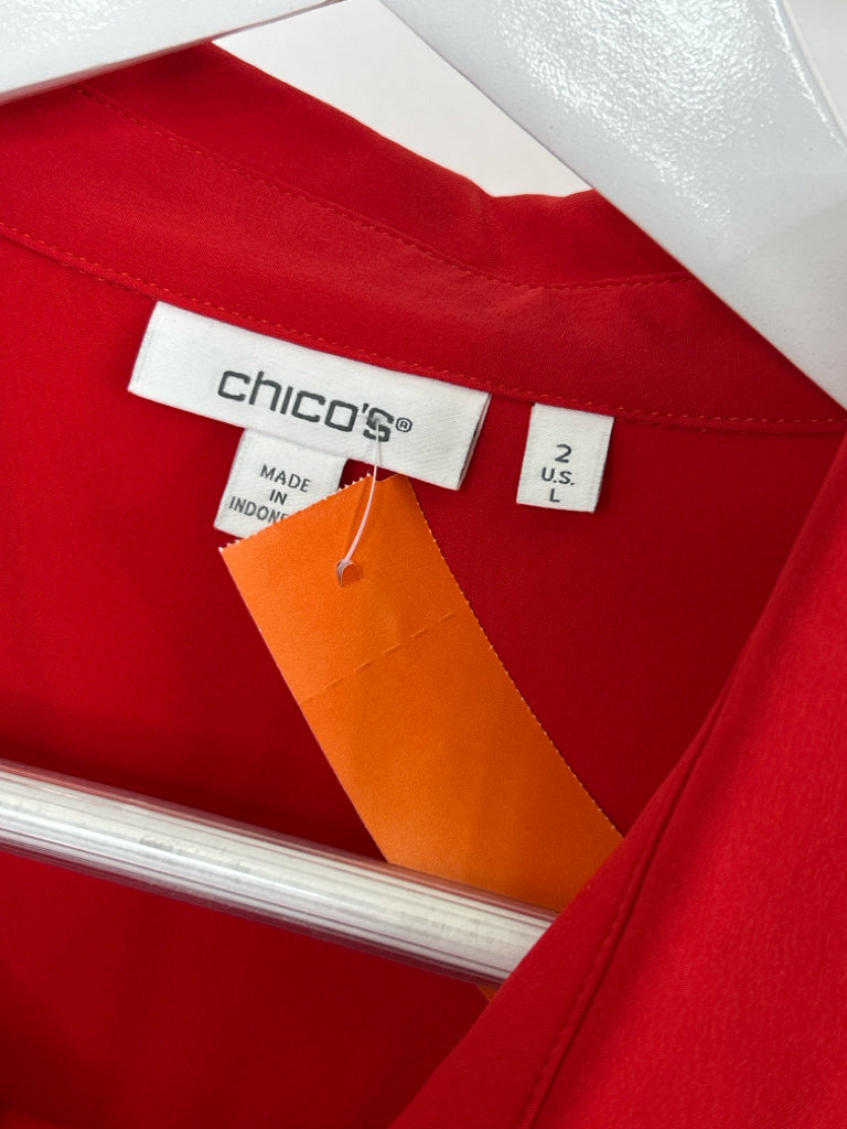CHICO'S Size 2 US Size L Red Dress