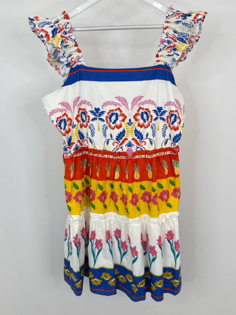 SUGARLIPS Size XL White Print Women Dress