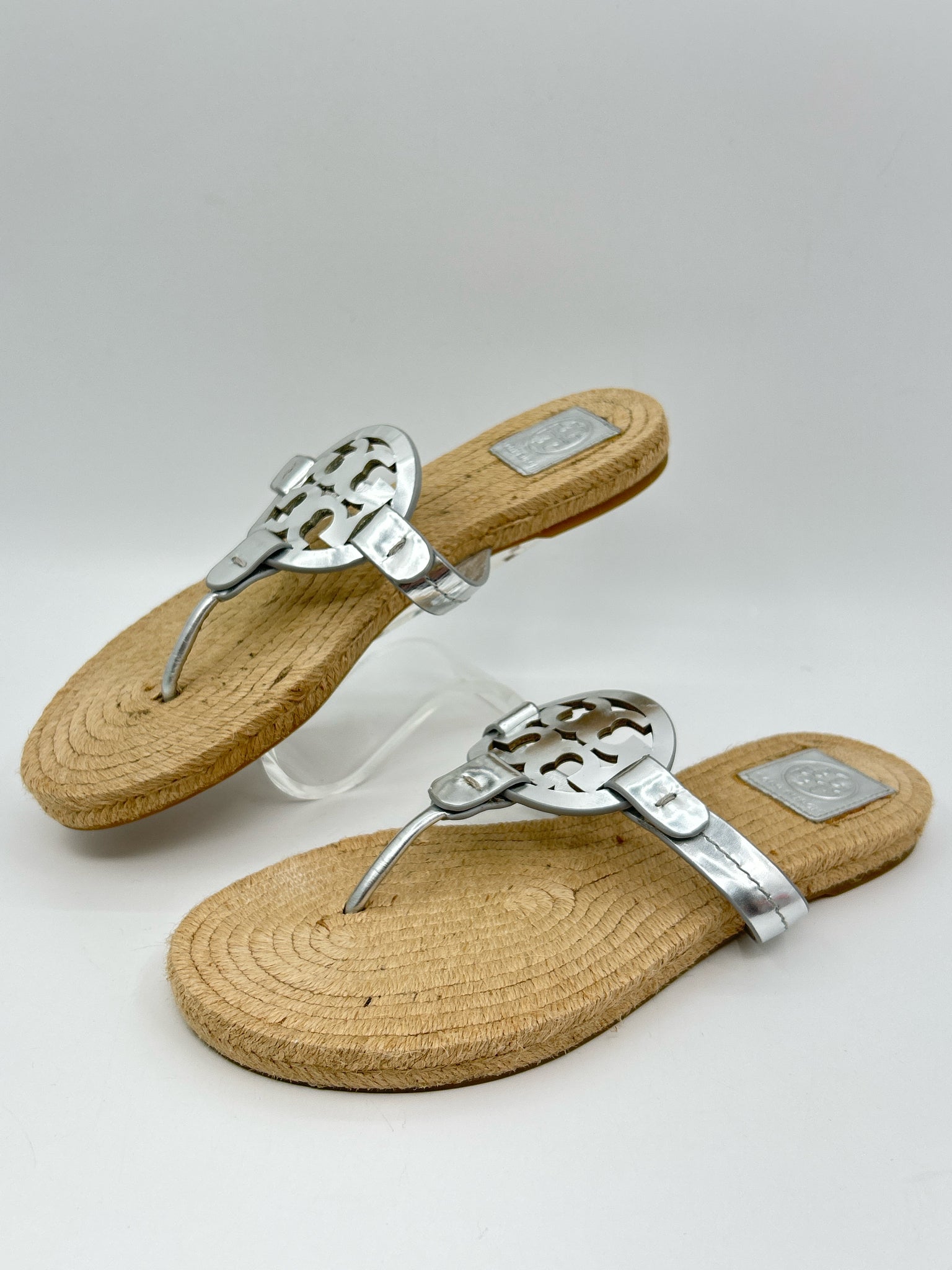 TORY BURCH Size 9 Silver Women Sandal