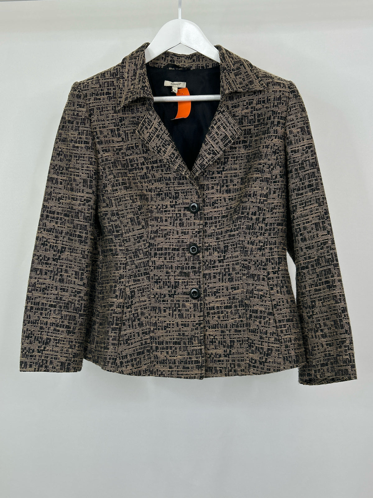 SANTORELLI Size 10 BROWN & BLACK Women Blazer