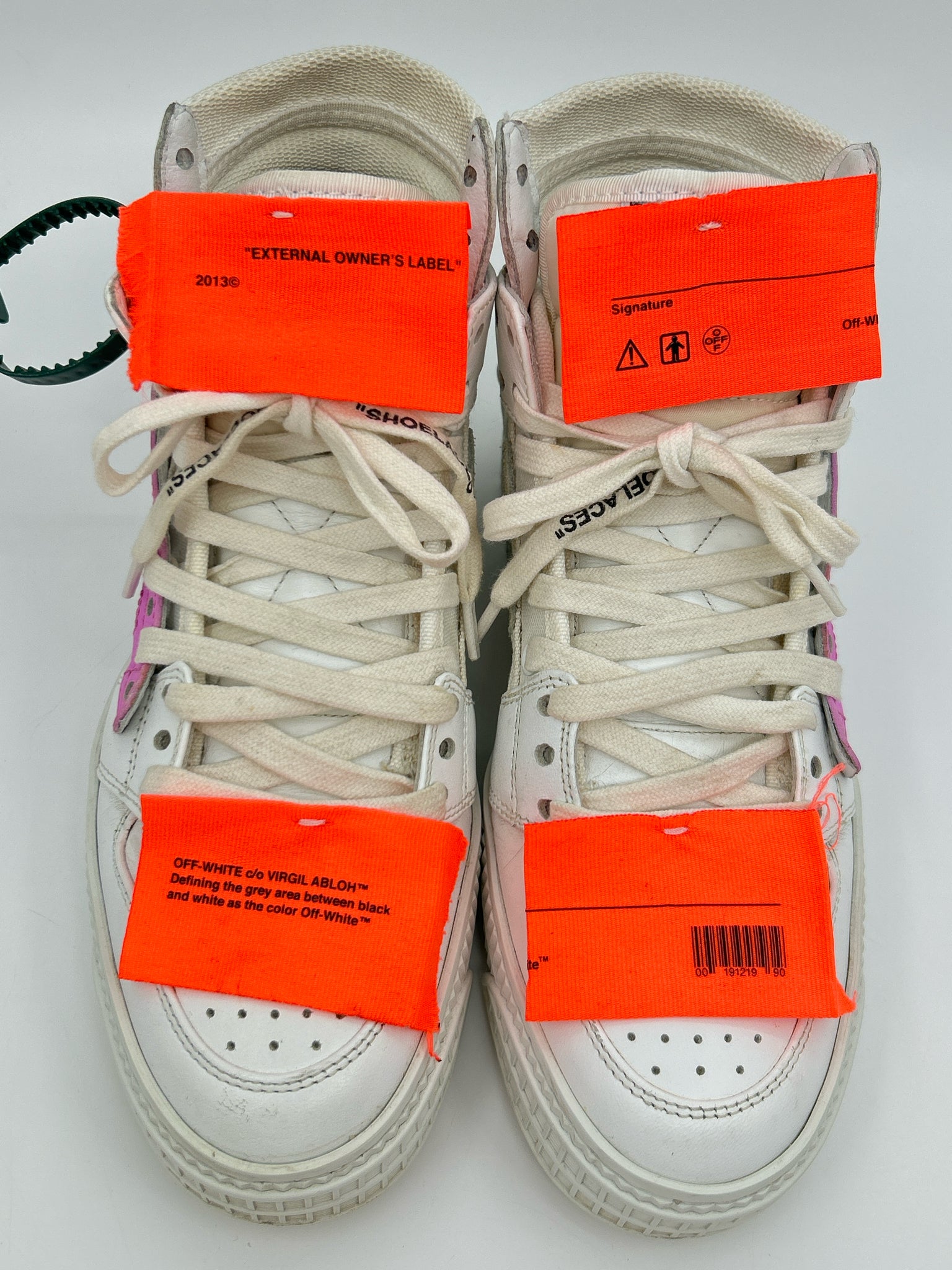 OFF-WHITE Size 36 White Print Women Sneakers