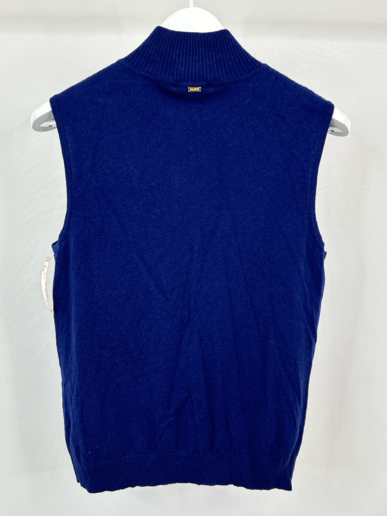 ST JOHN Women Size L Blue Sweater Vest