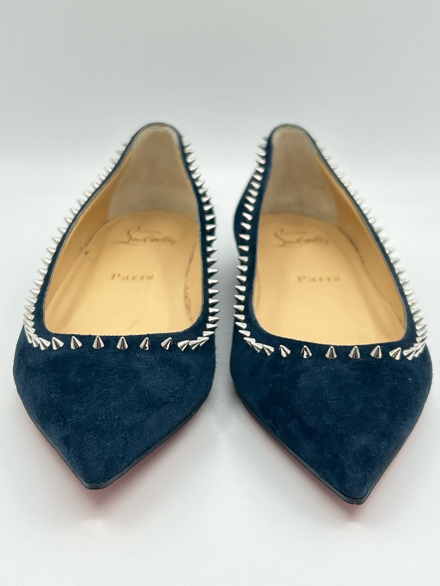 CHRISTIAN LOUBOUTIN Size 37 Navy Women Flats