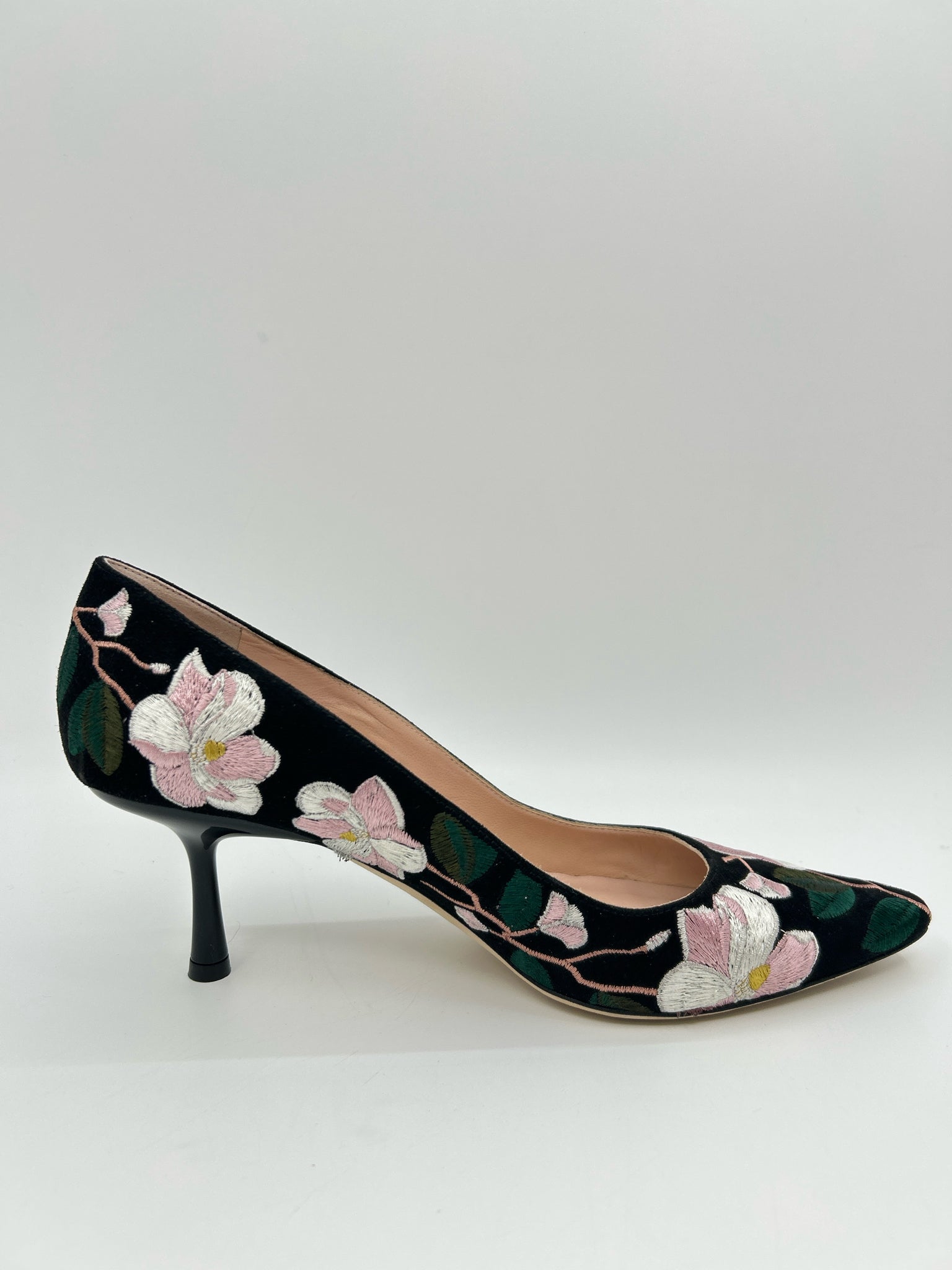 KATE SPADE Size 8M Black Floral Women Pumps