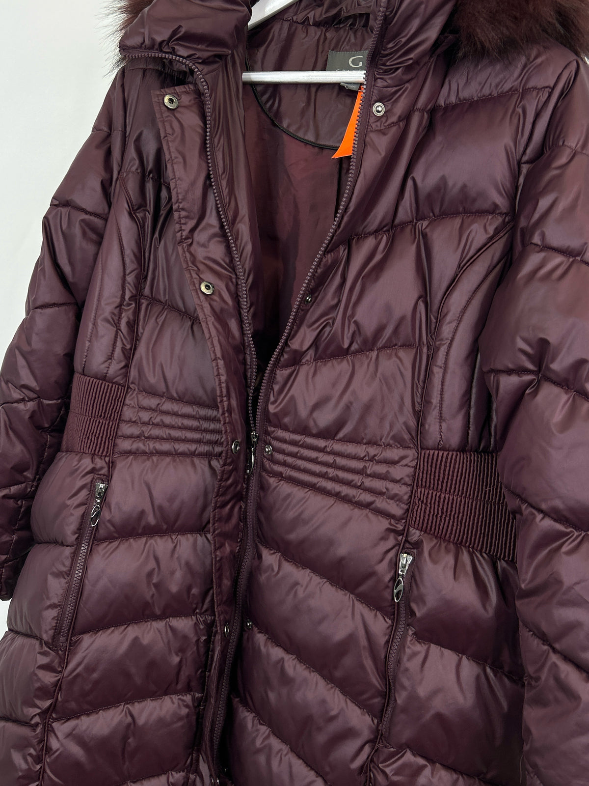 GALLERY Size 1X Burgundy Women Coat