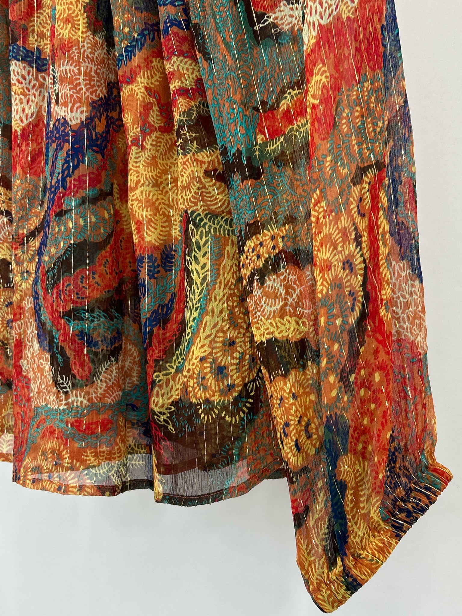 ALC Size 2 Orange Print Women Top