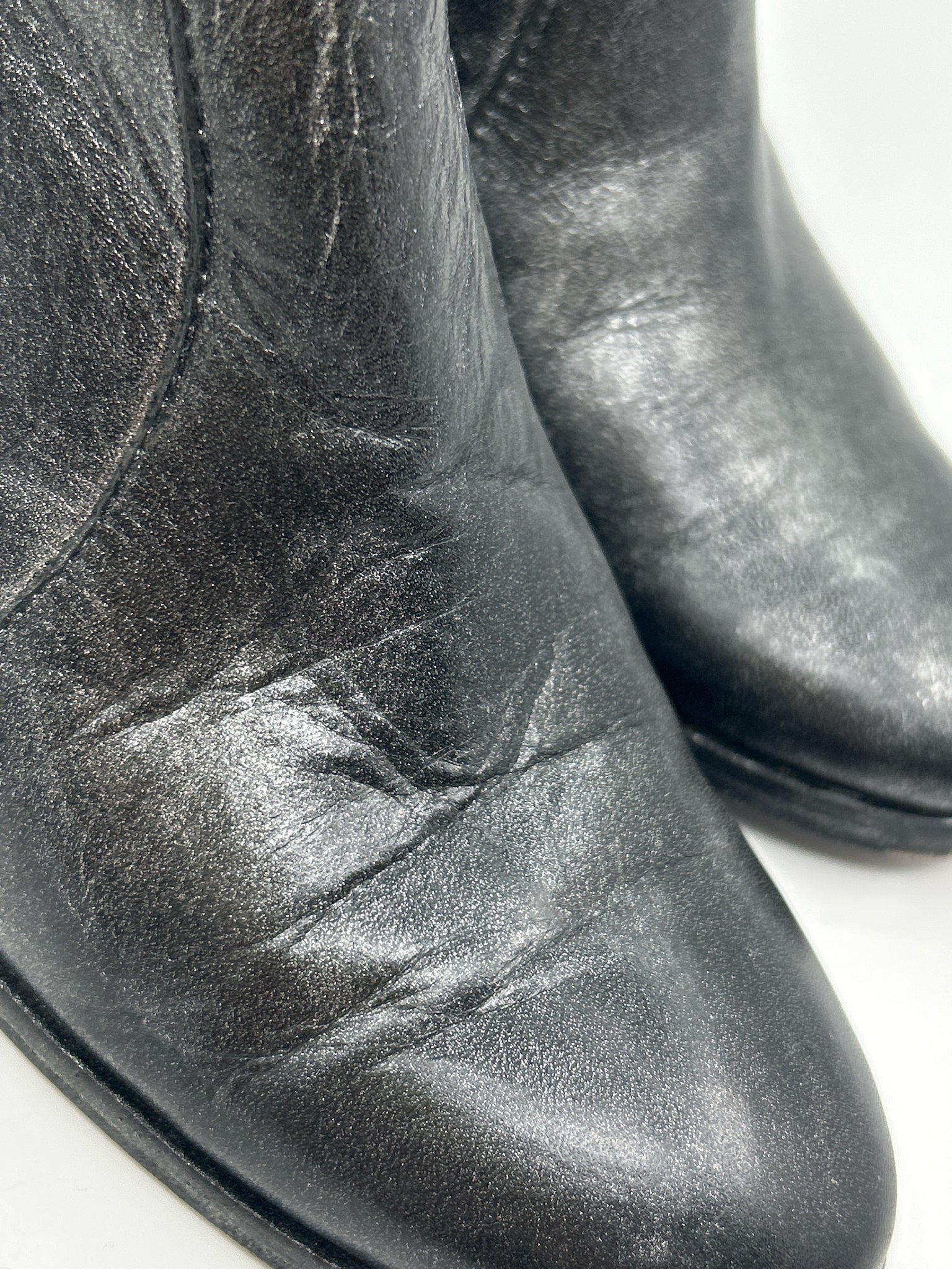 FRYE Size 8.5B Black Metallic Women Booties