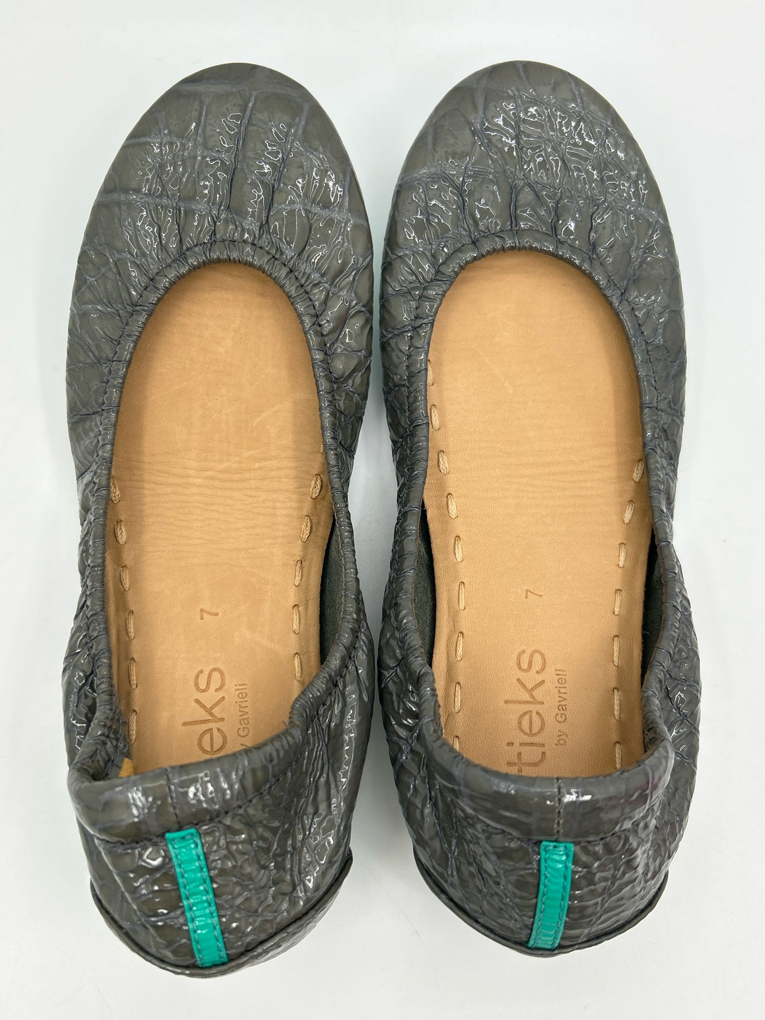 TIEKS Size 7 Gray Women Flats