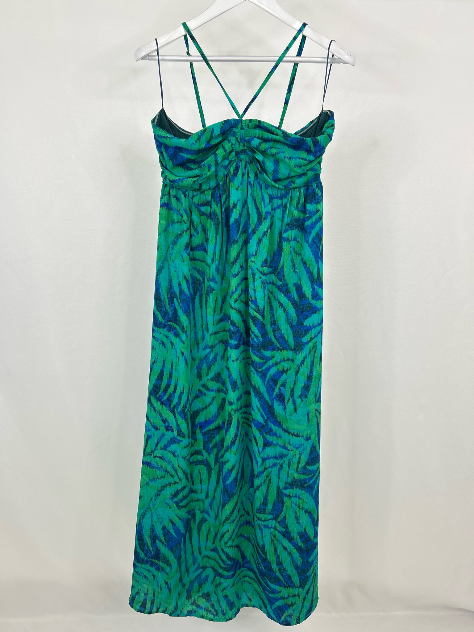 HAY PARKER Size L Green and Blue Women Dress