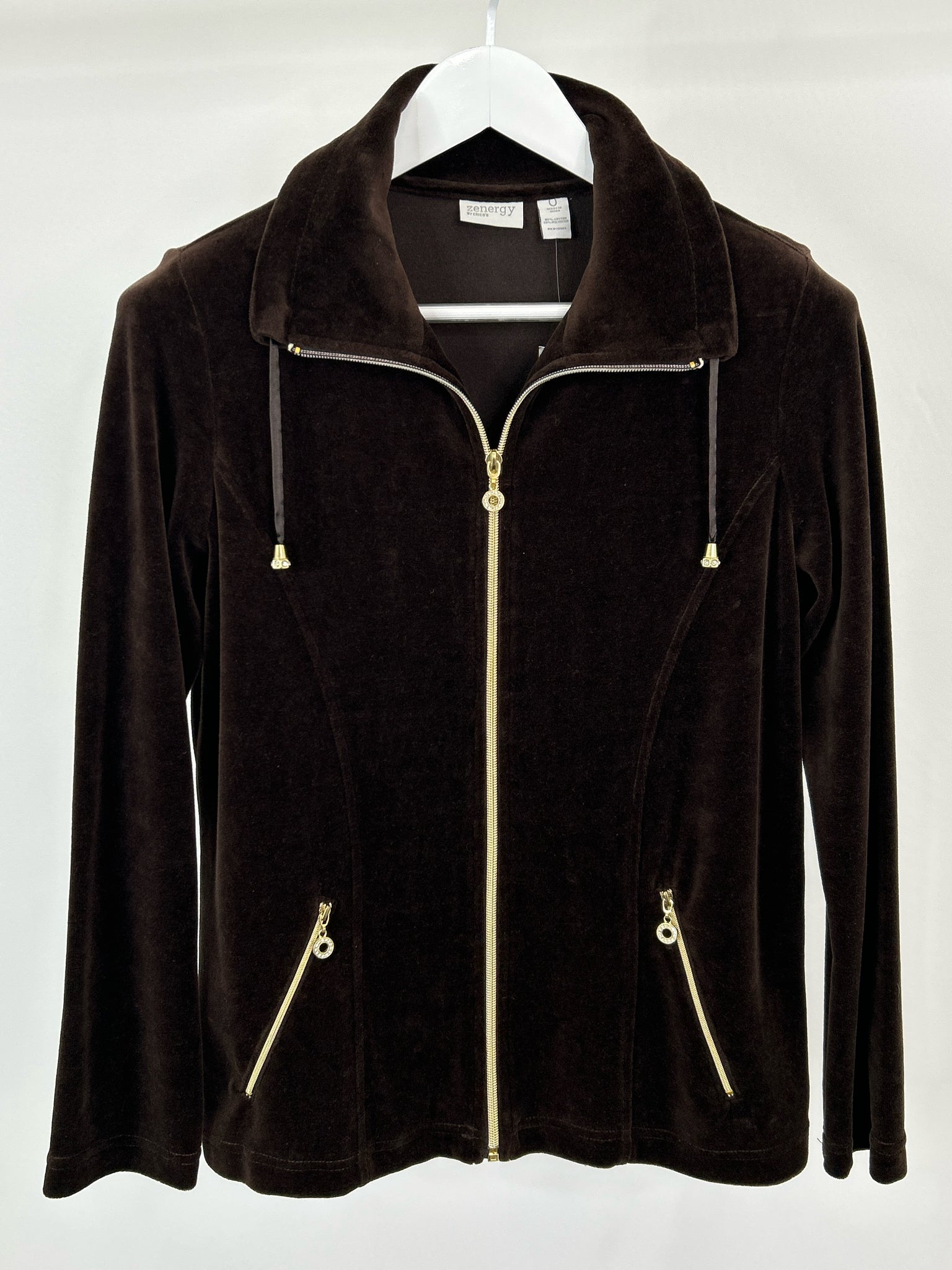 CHICO'S Size 4 Brown Women Jacket