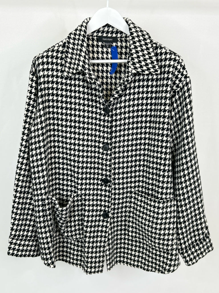 KAREN KANE Women Size 2X Black & White Jacket