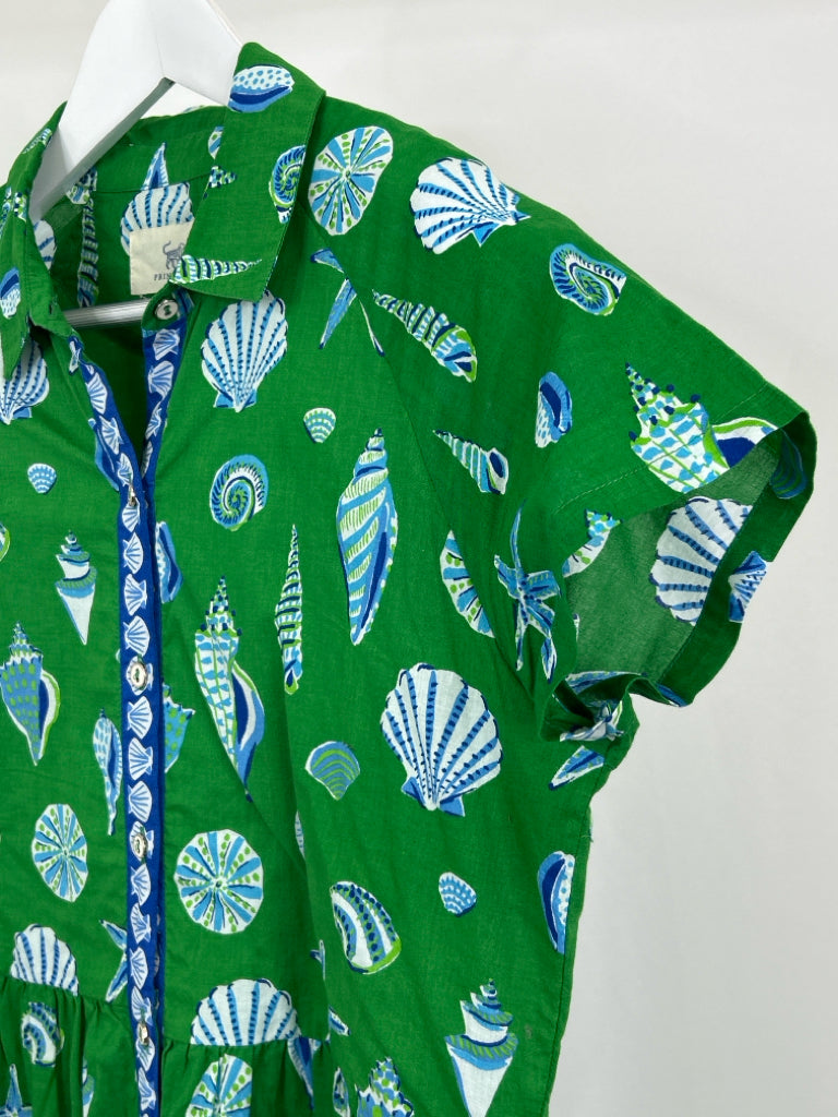 Printfresh Size M Green and Blue Women's Dress