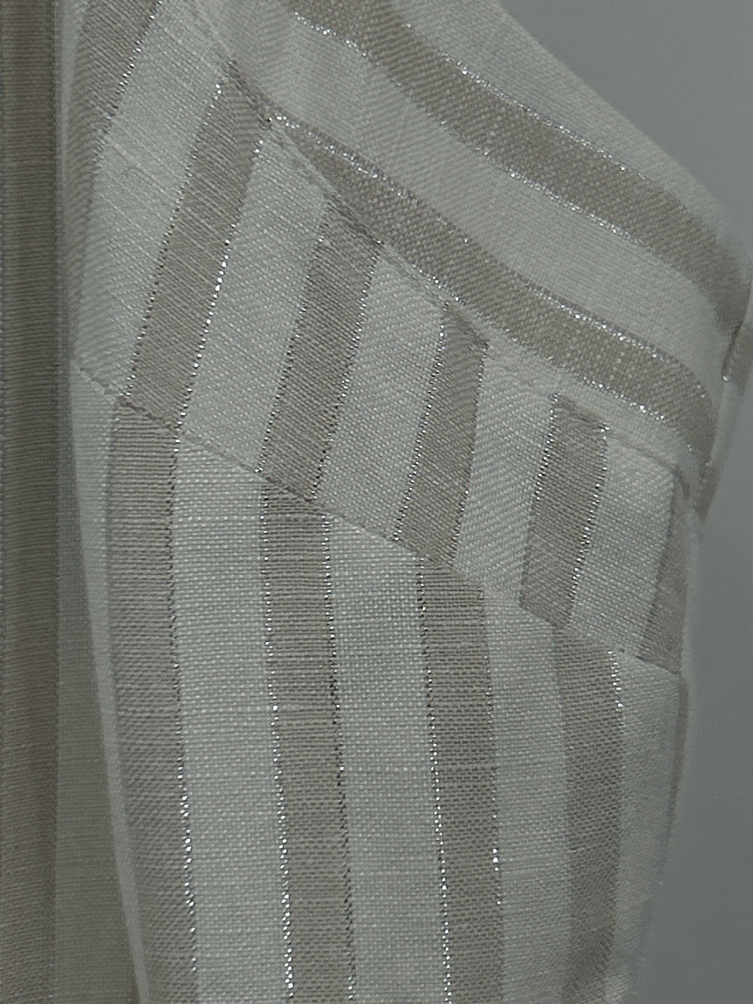 LOFT Size L IVORY STRIPED Women Dress