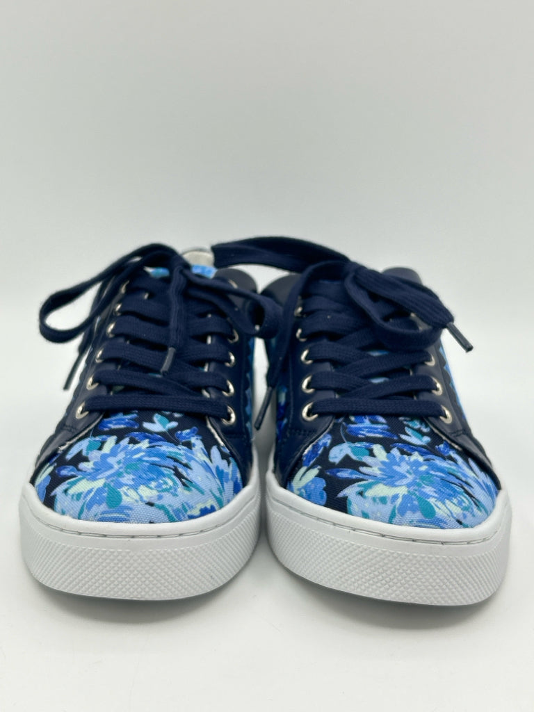 ISAAC MIZRAHI LIVE! Women Size 7.5 Blue floral Sneakers