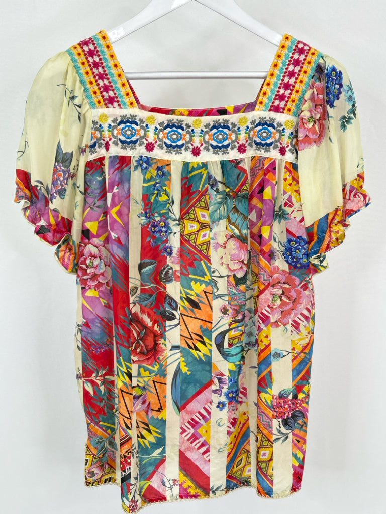 JOHNNY WAS Size M Multi-Color Women's Top