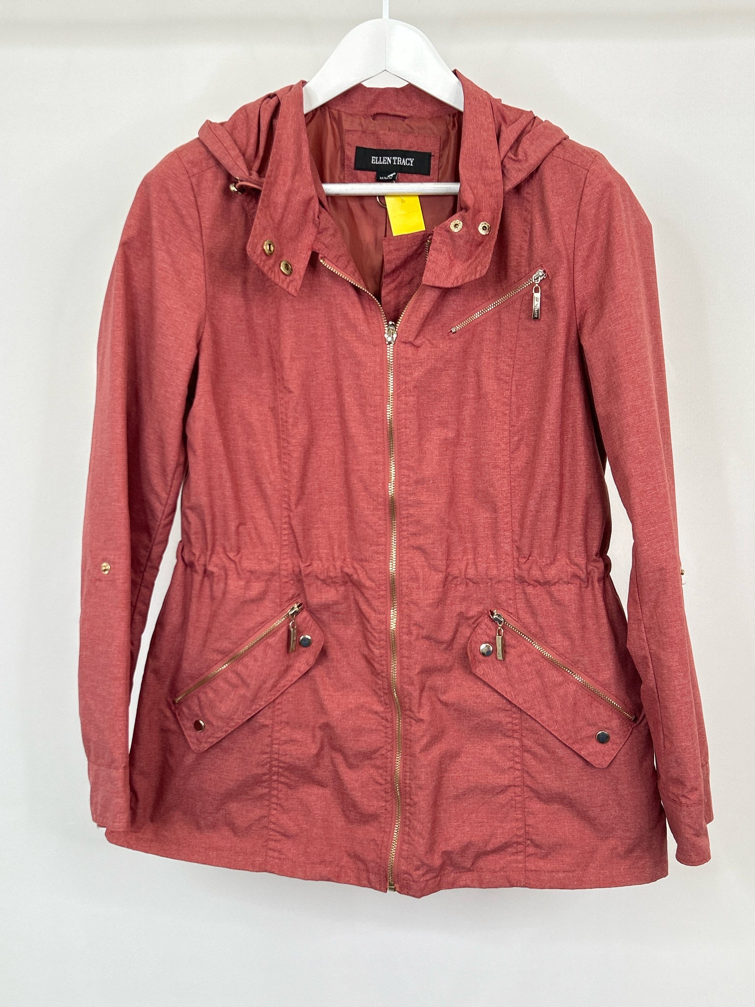 ELLEN TRACY Size M Red Women Raincoat