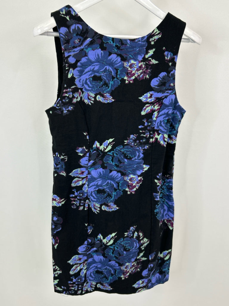 FREE PEOPLE Size S Black Floral Women's Dress