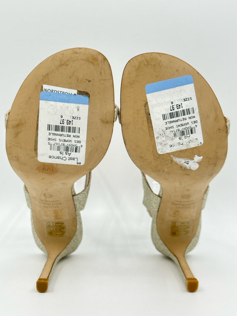 STUART WEITZMAN Size 6B METALLIC Women's Sandal