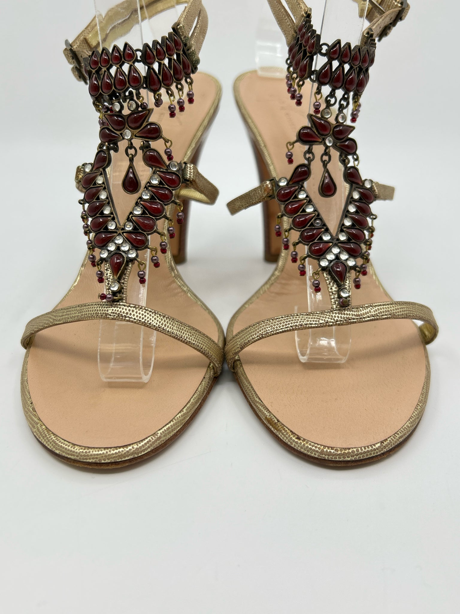 GIUSEPPE ZANOTTI Size 9.5B Gold Women Sandal