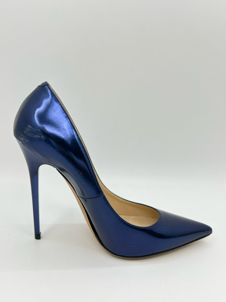 JIMMY CHOO Size 38/8 Blue Women's Pumps