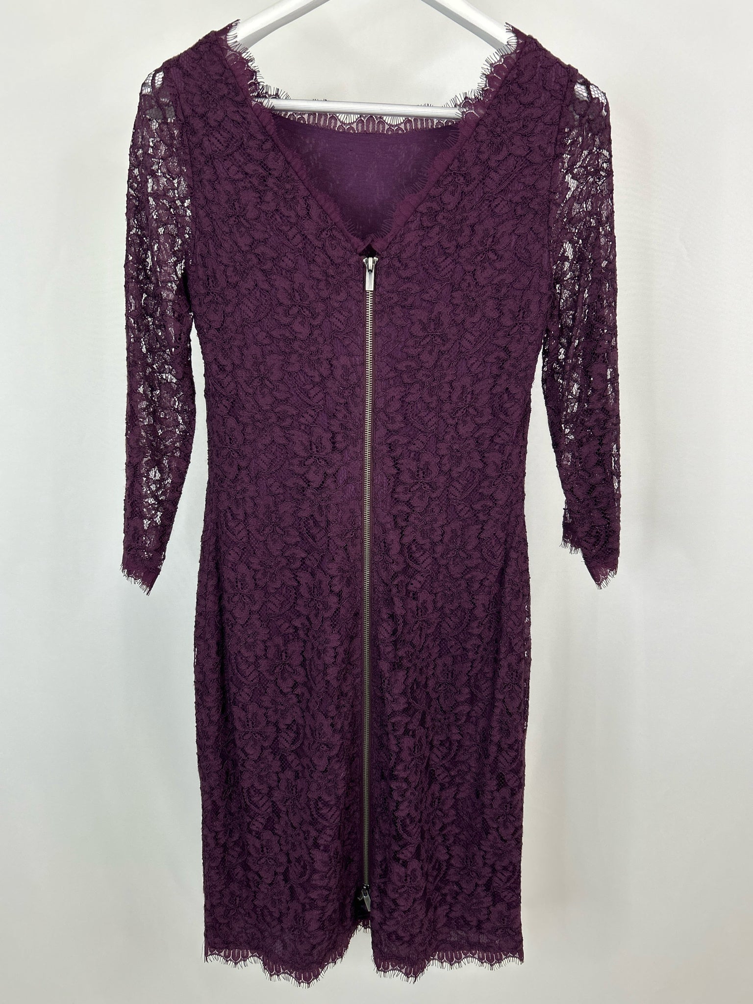 DIANE VON FURSTENBERG Size 8 Plum Women Dress