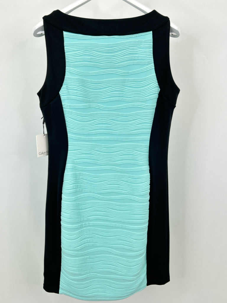 CALVIN KLEIN Size 14 Teal Dress