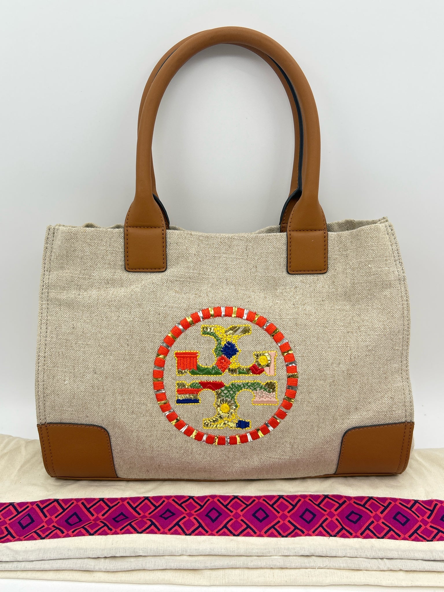 TORY BURCH Canvas and Tan Women Tote