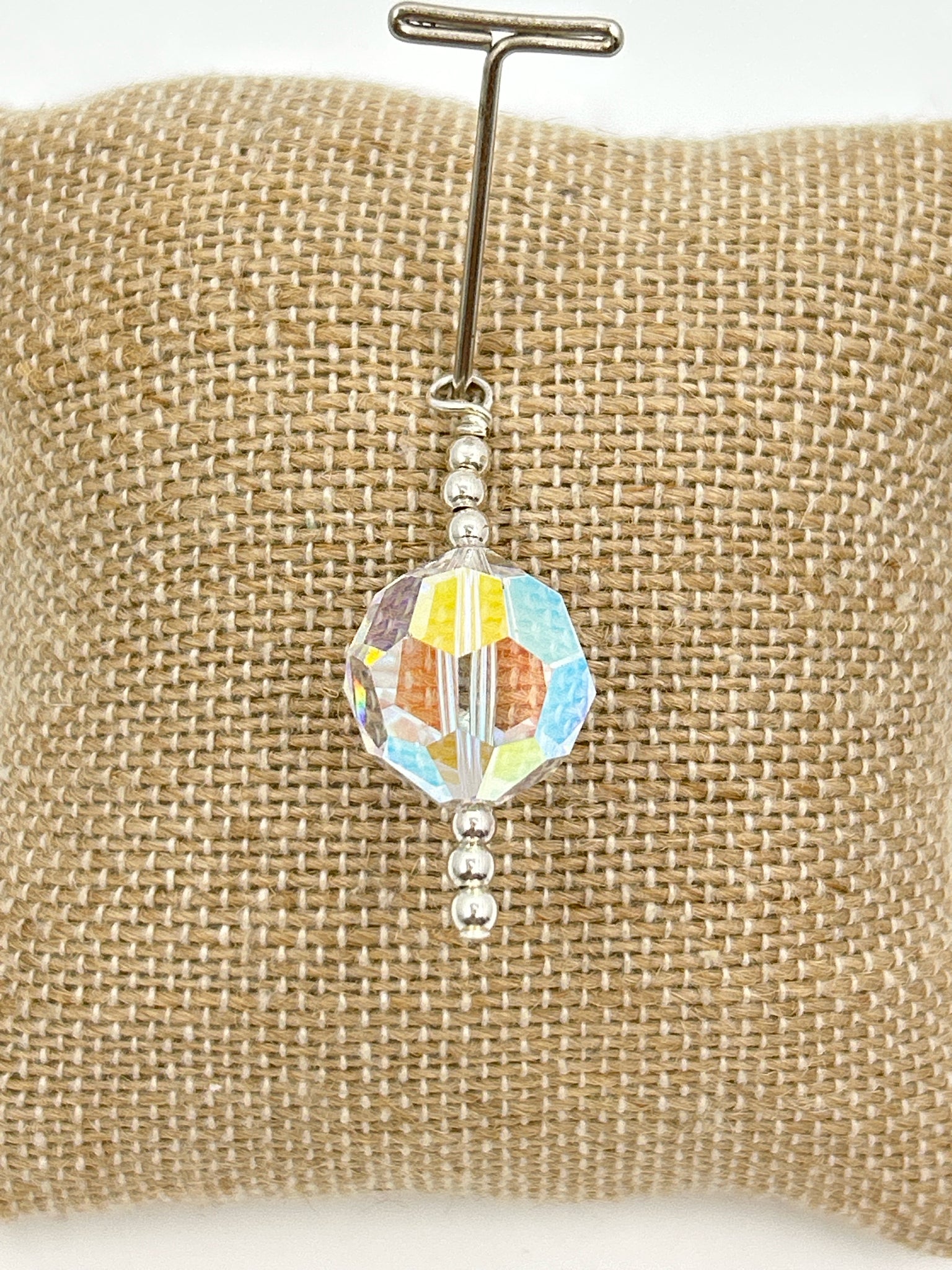 Sterling Silver Iridescent Pendant