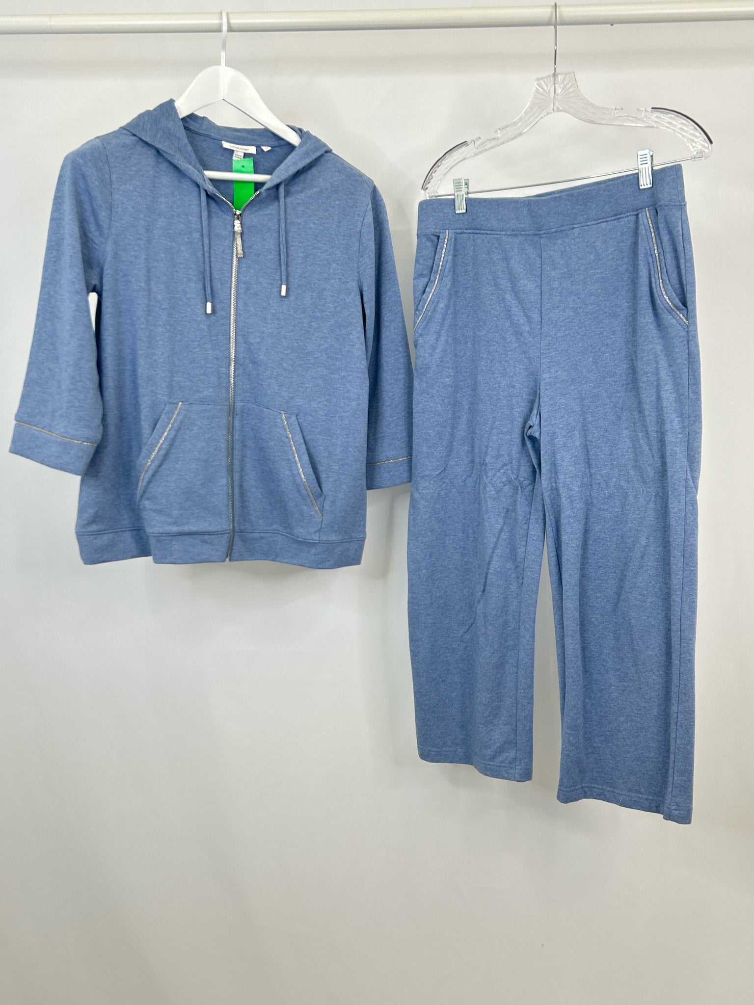 CHICO'S Size M Blue Women 2-Piece w/pants