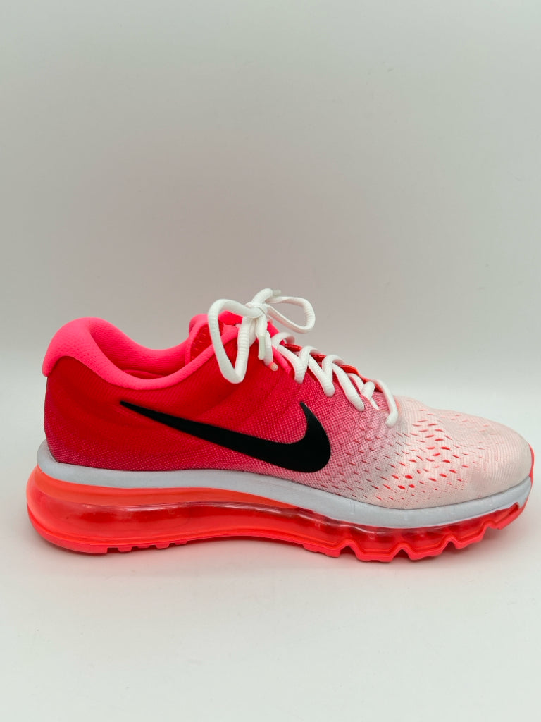 NIKE Women Size 8 White and Coral Sneakers