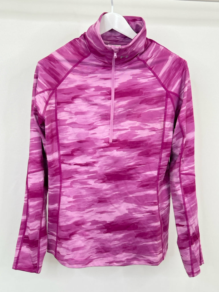 UNDER ARMOUR Women Size L Pink Print Pullover NWT