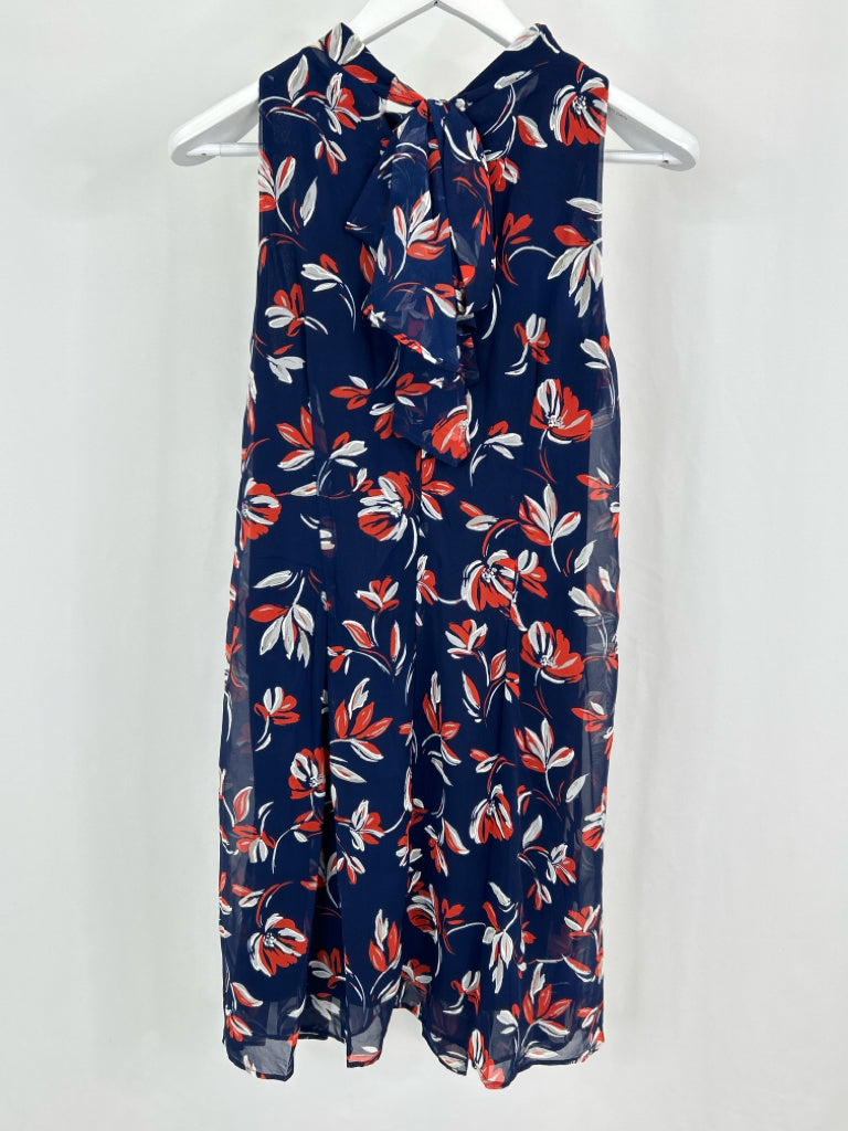 Signature by Robbie Women Size 8 Navy Floral Dress NWT
