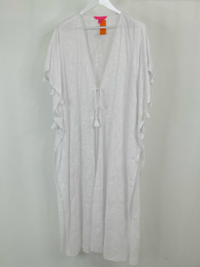 LILLY PULITZER Women Size L/XL White Cover-Up