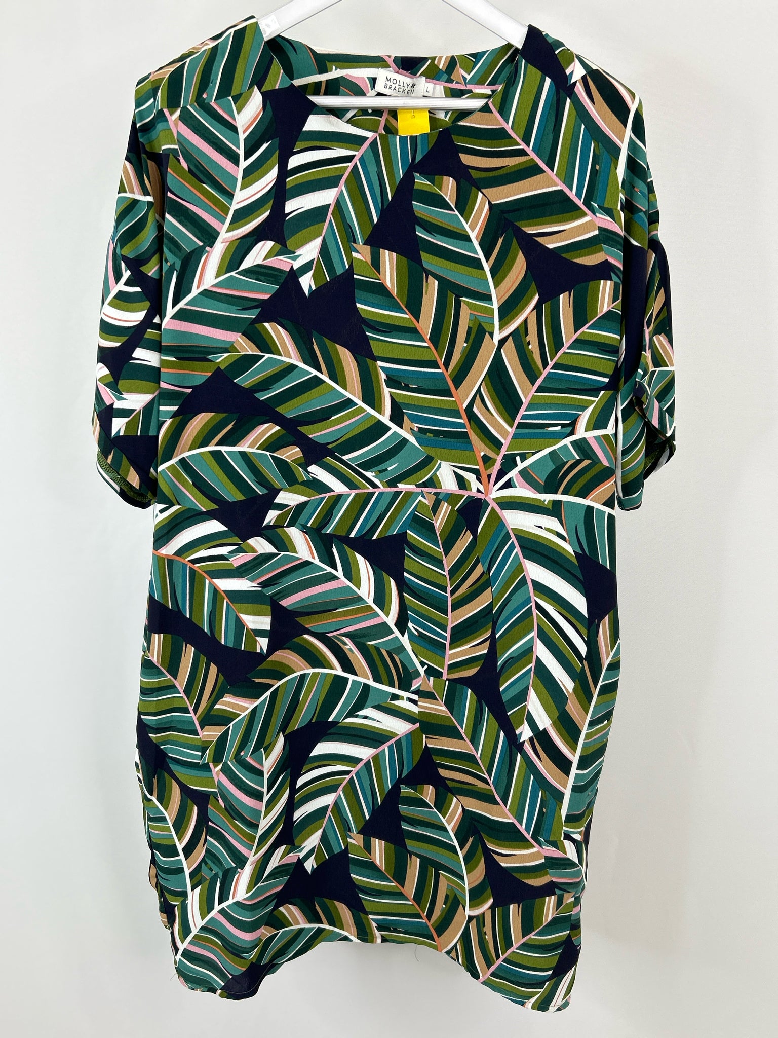 Molly Bracken Size L GREEN AND NAVY Women Dress