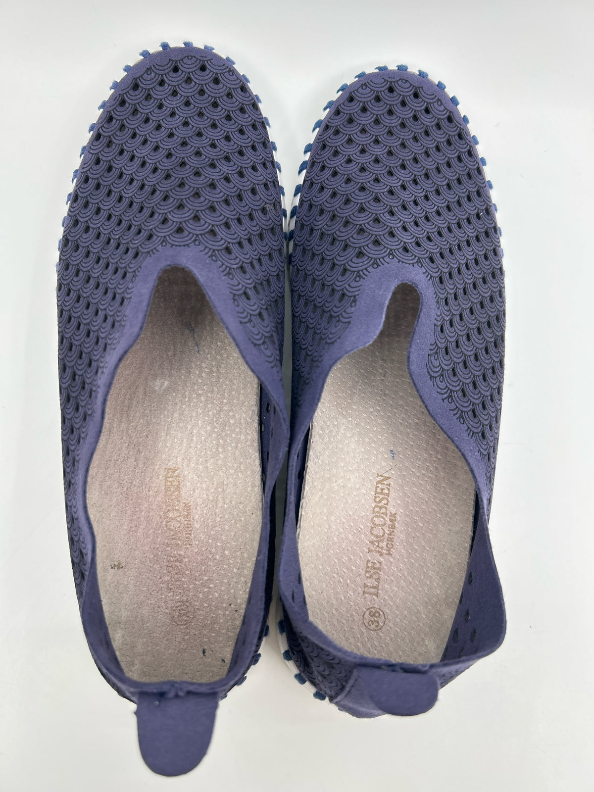 ILSE JACOBSEN Size 38 NAVY AND WHITE Women Sneakers