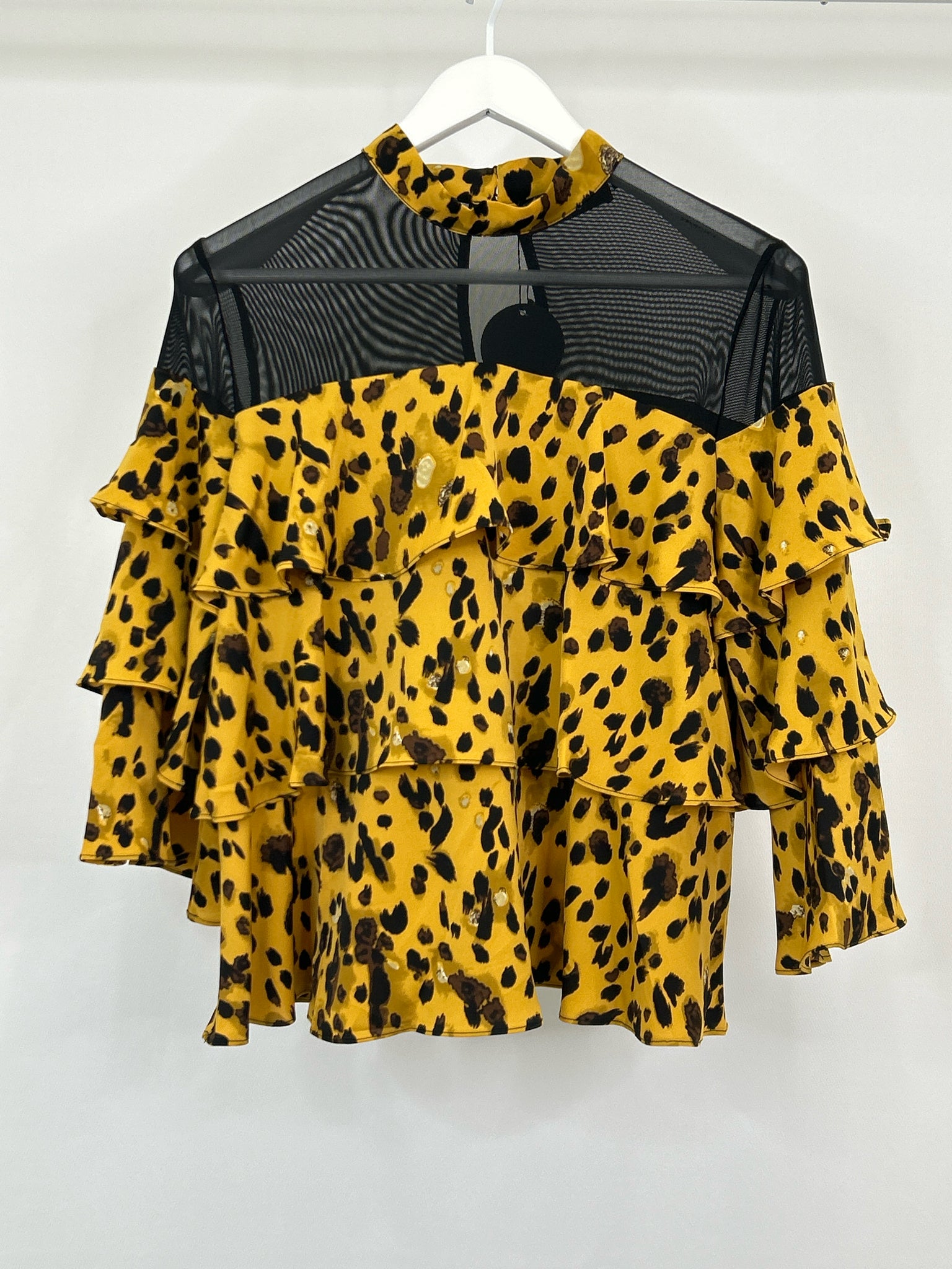 P LUCA Size M YELLOW AND BLACK Women Top