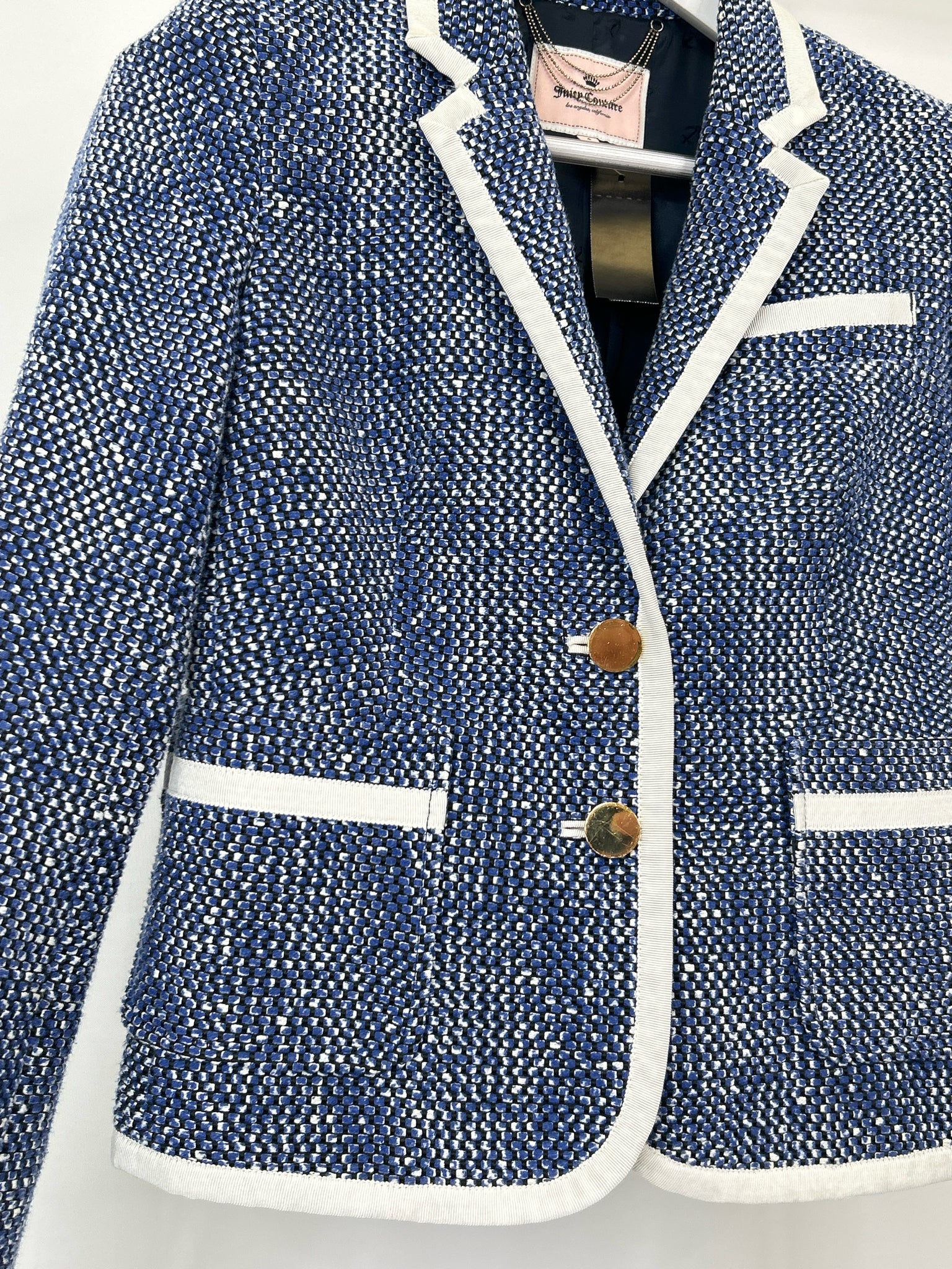 JUICY COUTURE Size 4 Blue Women Blazer