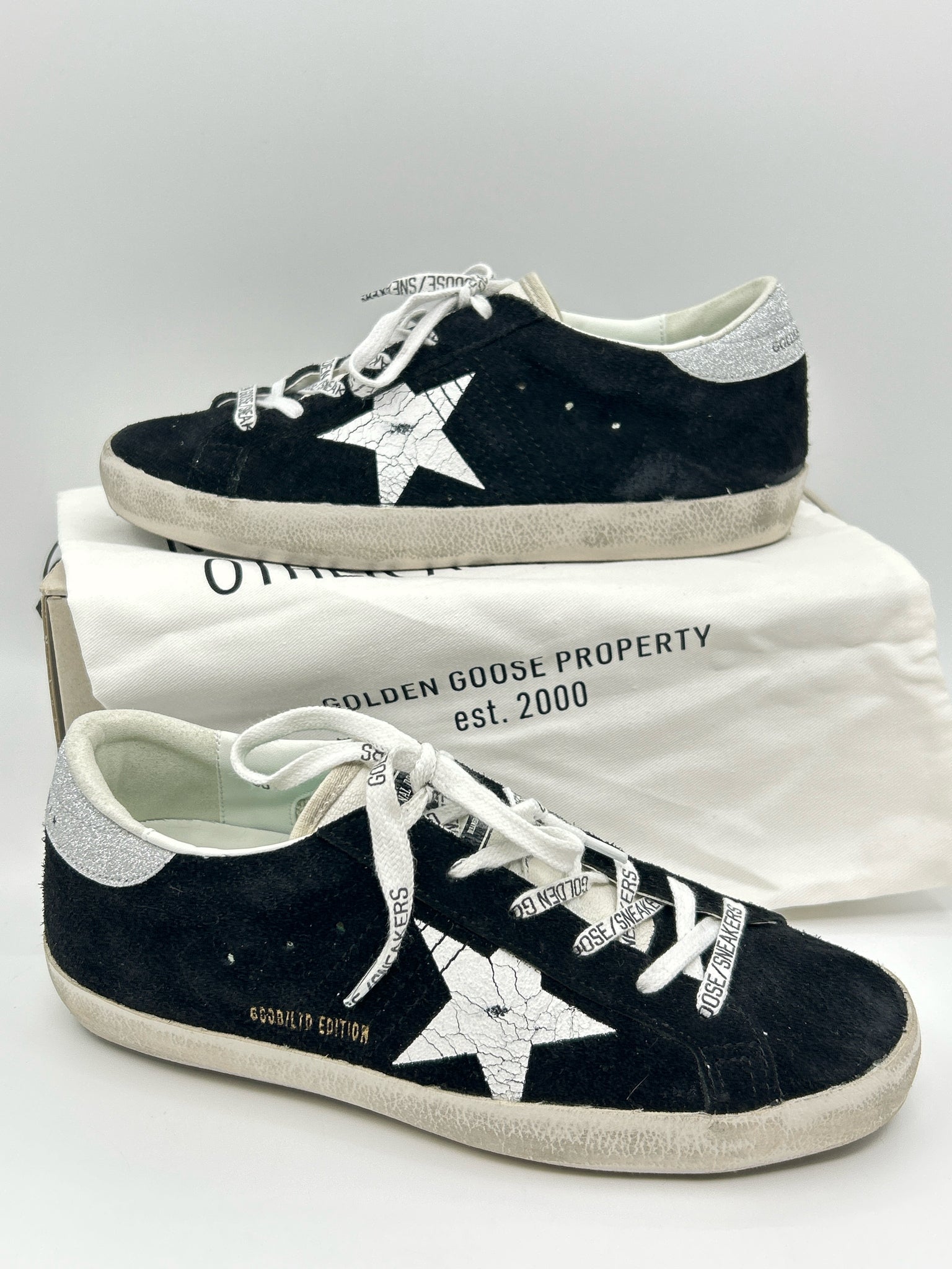 GOLDEN GOOSE Size 39/9 Black Women Sneakers