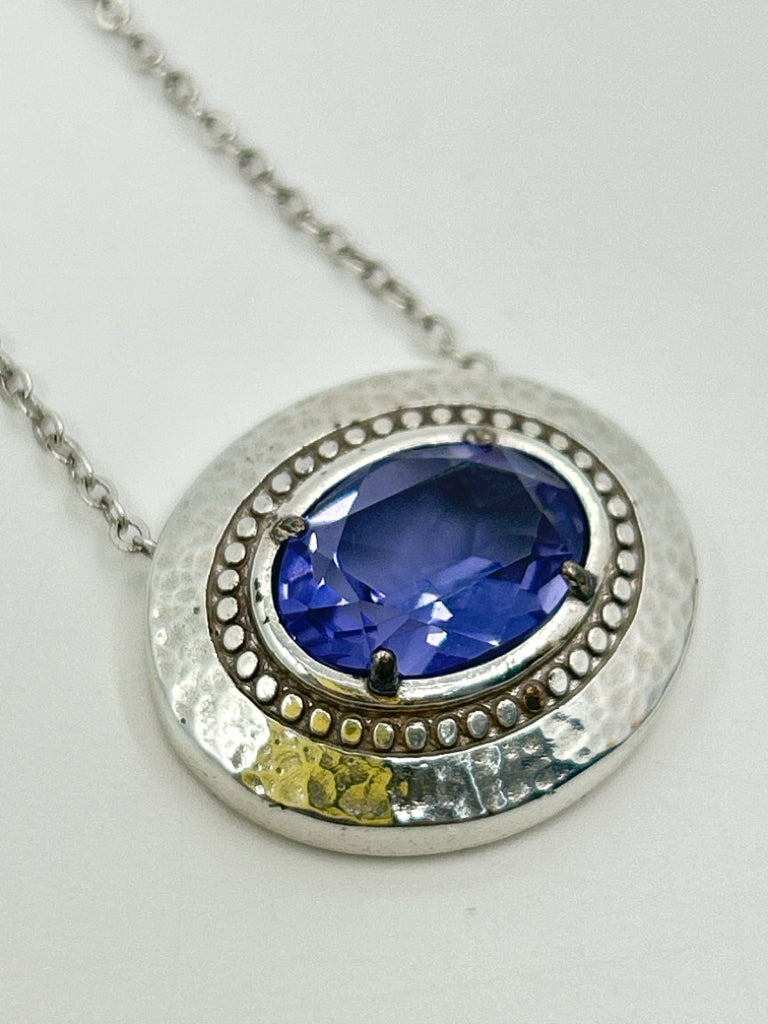 BRIGHTON Silver and Purple Necklace