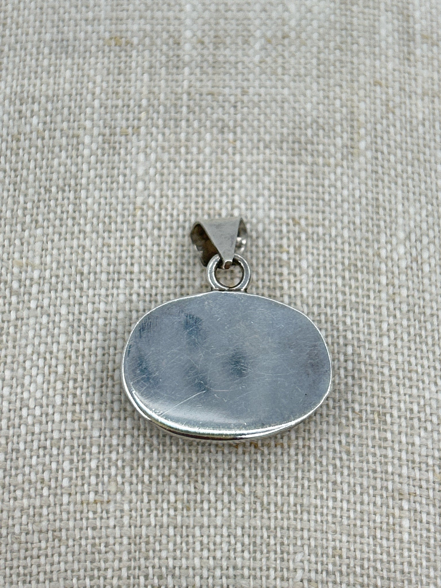 Sterling Silver Oval Pendant