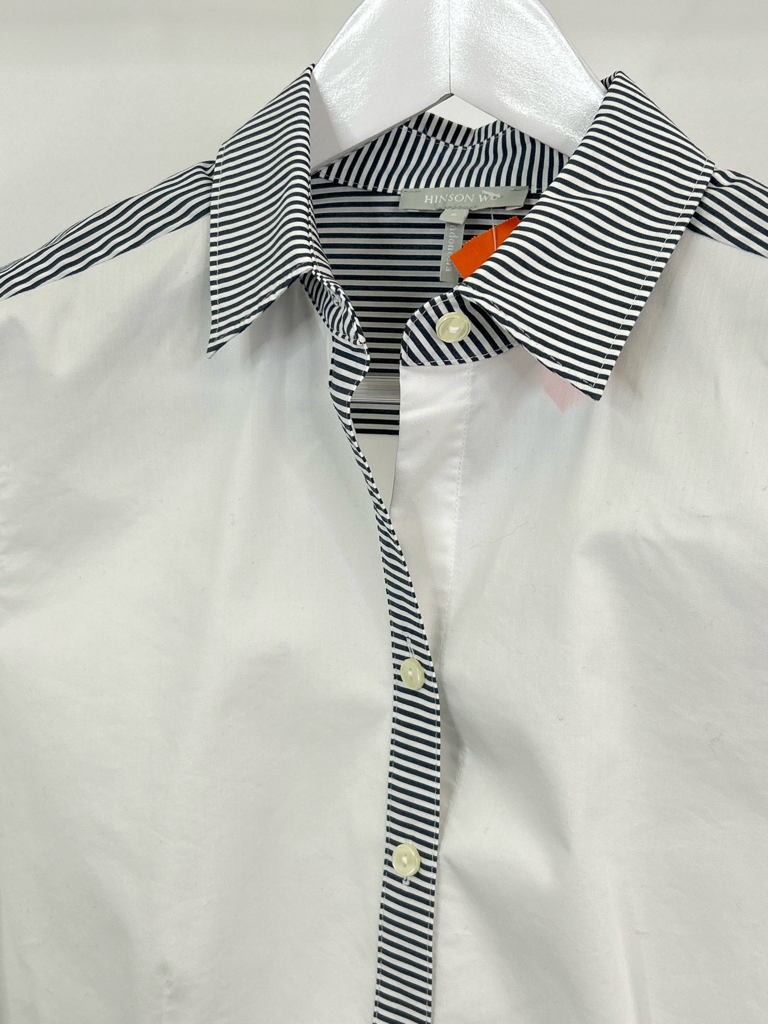 Hinson Wu Size 8 White and black Women Shirt