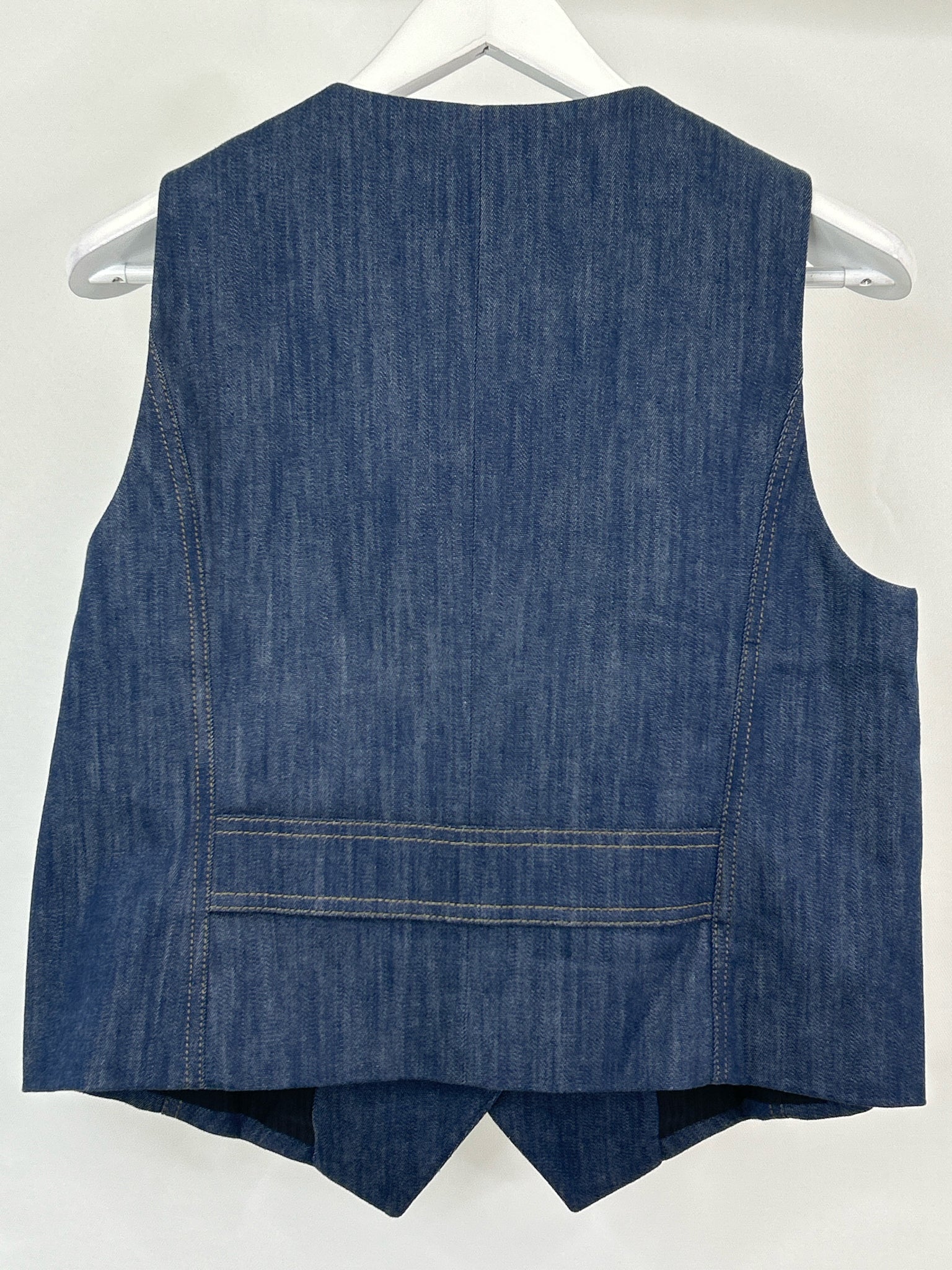 TALBOTS Size 10 BLUE DENIM Women Vest