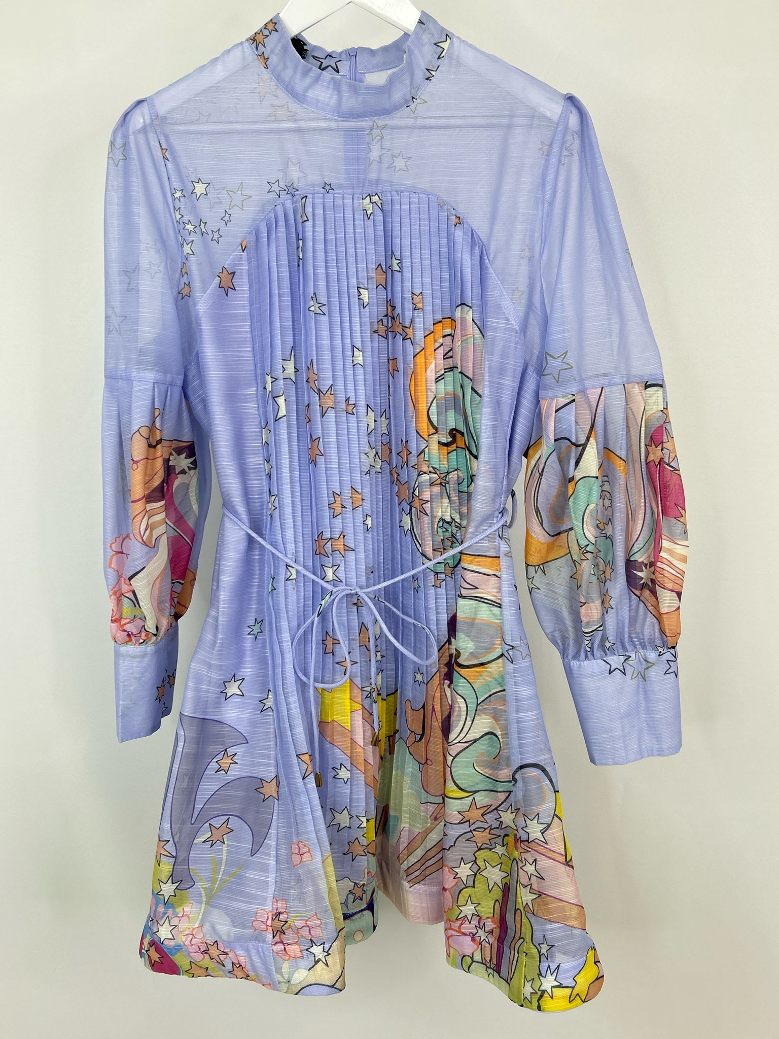 N BY NANCY Size 3X Lavender Print Women Dress