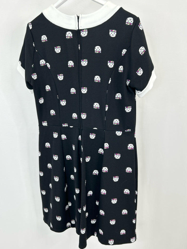 Smak Parlour Size 0X Black Print Women's Dress