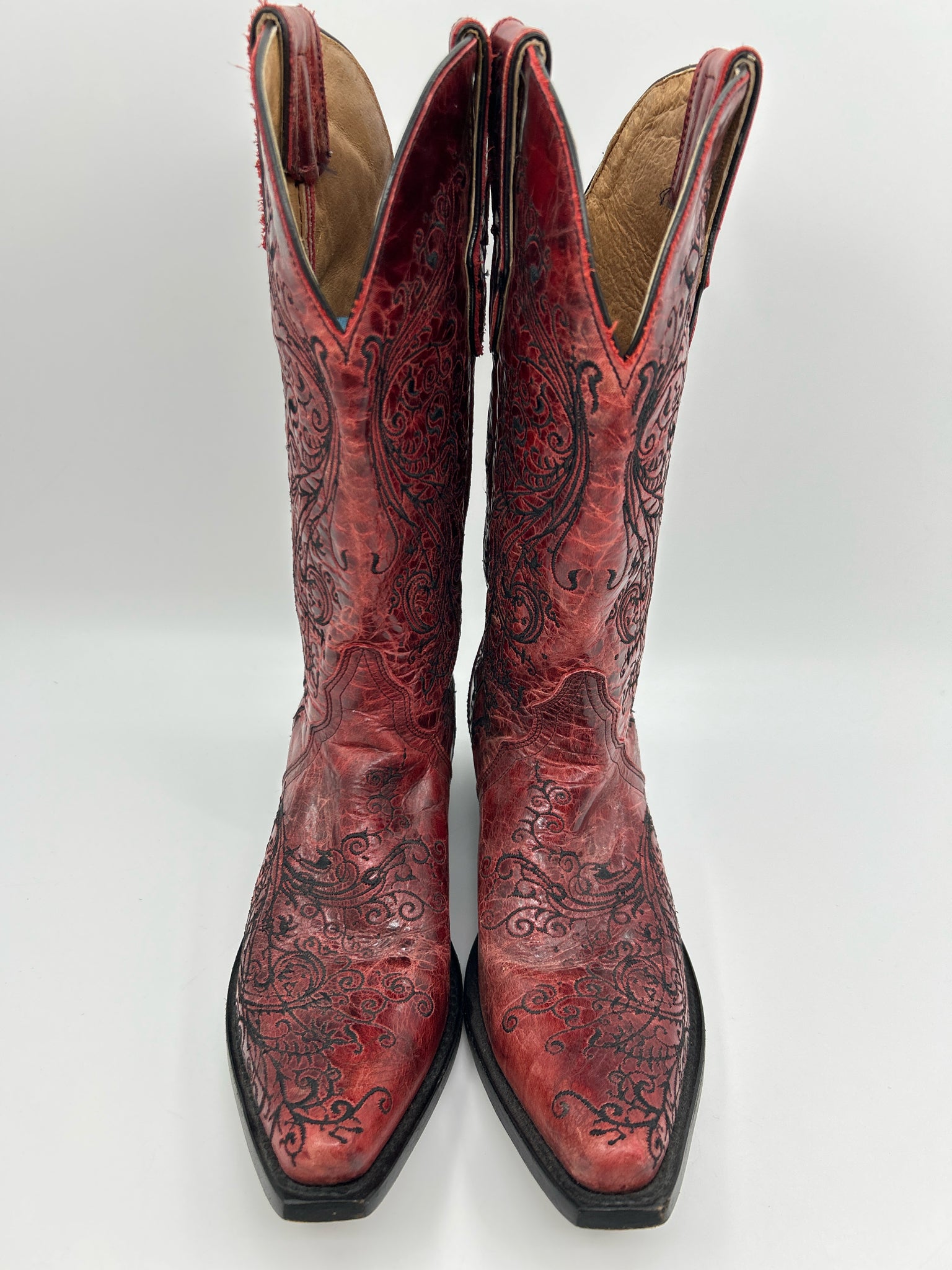 STERLING RIVER BOOTS Size 7.5B Red Women Boots