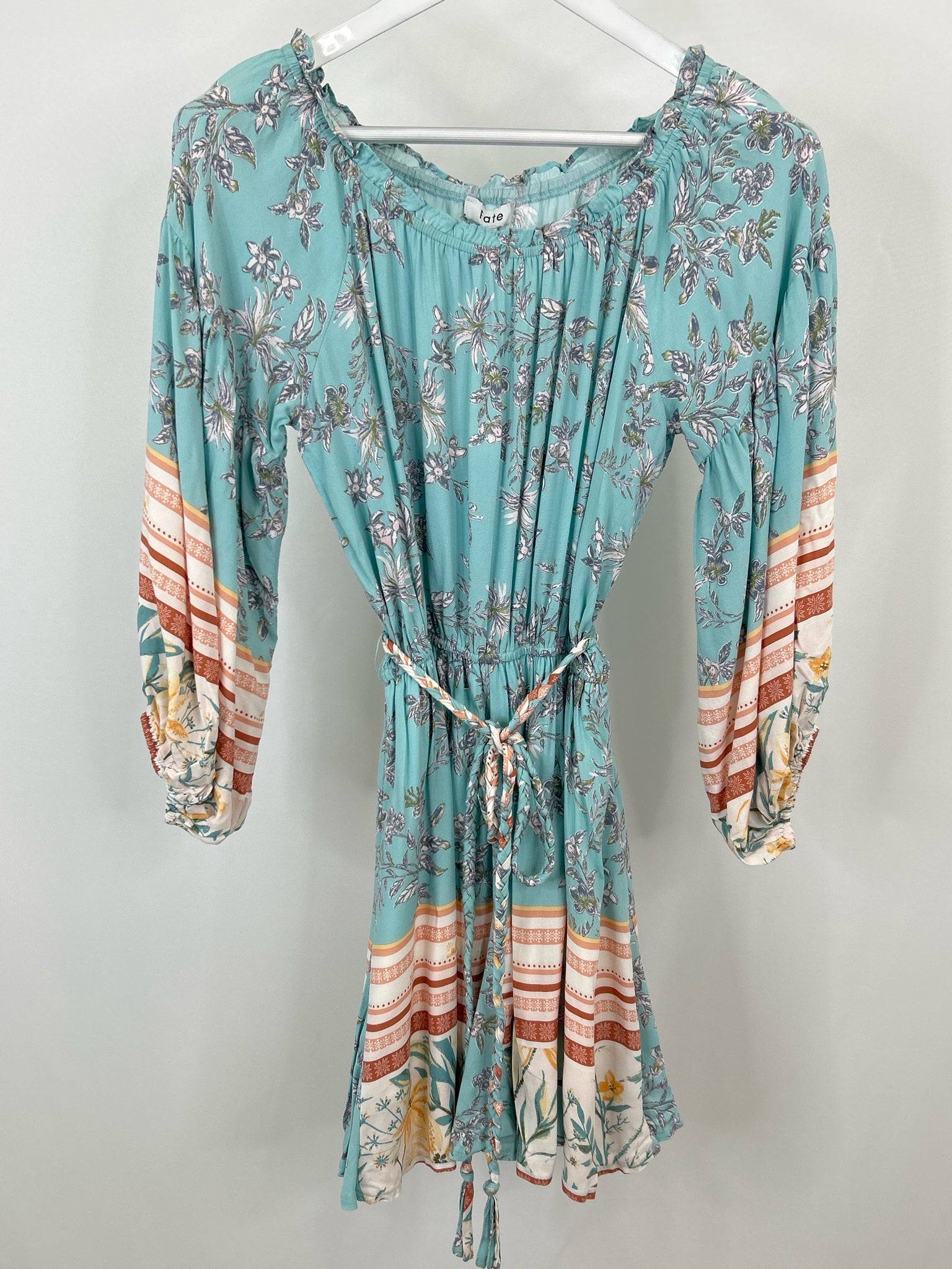 FATE NWT Size S Turquoise Print Women's Dress NWT