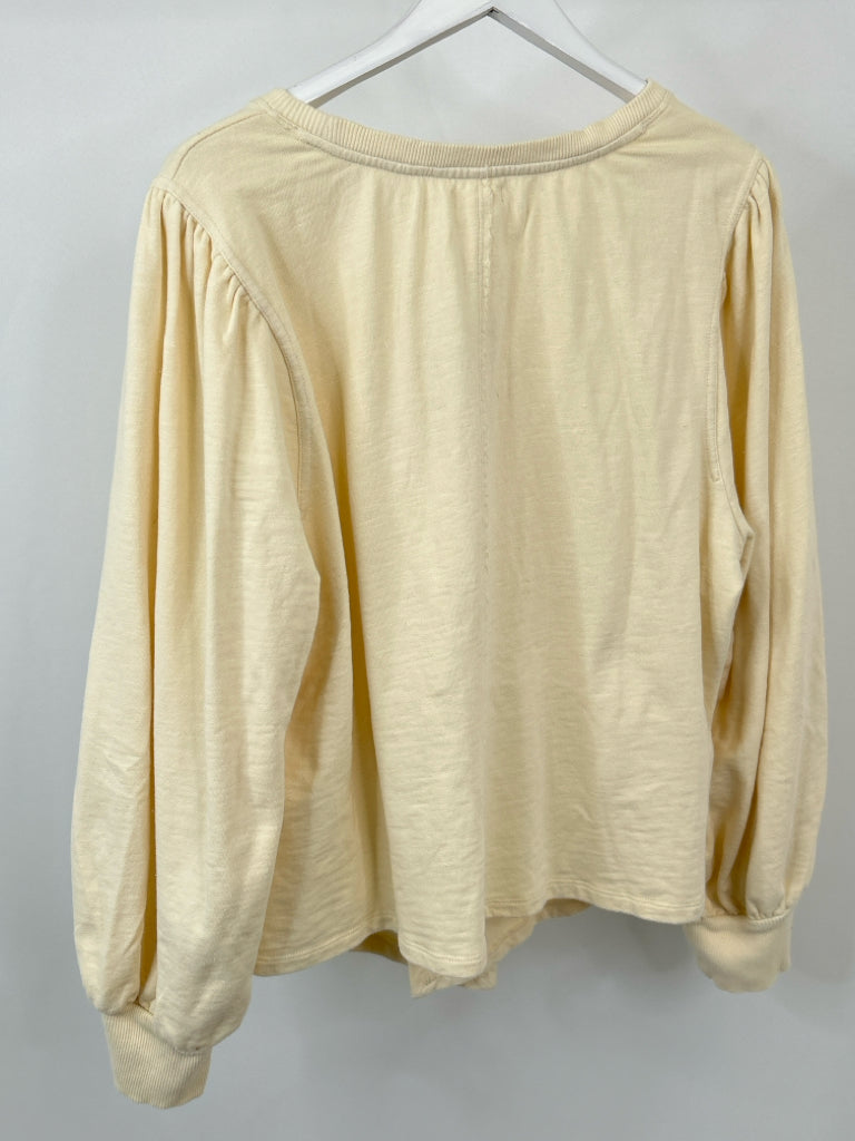 PILCRO Women Size 2X Cream Sweatshirt