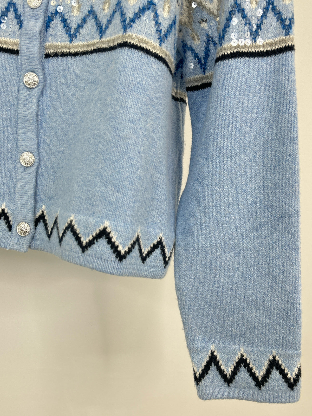 LOFT Size XL Blue Print Women Cardigan